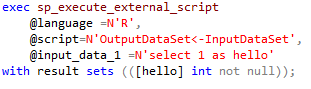 R Services - sp_execute_external_script